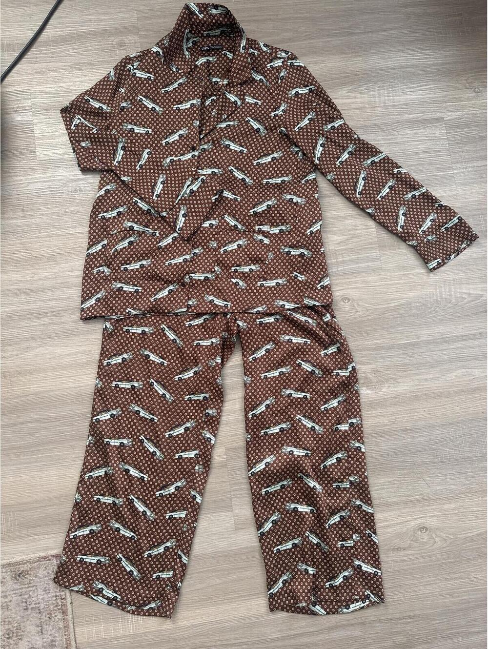 ZARA Brown Set with Car Print